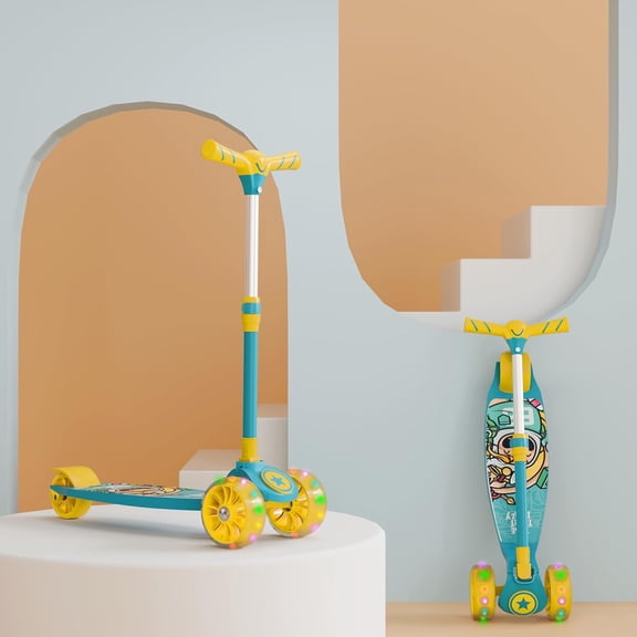 Cockatoo Rocket Racer LED Scooter for Kids, 3-12 Years, 40mm Wheels, 4 Heights