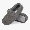 thumbnail image 4 of Daznico Womenâs Fuzzy Slippers Non- Winter House Shoes with Moon & Star Print, Cozy Plush Comfort Thick Sole Indoor,Color:Grey,Size:7.5, 4 of 6