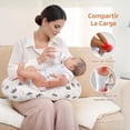 thumbnail image 2 of Almohada de Lactancia para Bebé Cojín Multiusos Posicionr Tejido de Mezcla de Algodón Incluye Cojín de Lactancia + Funda Removible, 2 of 3