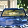 thumbnail image 4 of Qxltty Forest White Cat Car Windshield Sunshades Foldable UV Rays Sun Visor Protector Keep Your Vehicle Cool 53×23.5in, 4 of 8