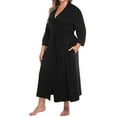 thumbnail image 6 of Avidlove Womens Plus Size Kimono Robes Long Bathrobe Ladies V Neck Loungewear Lightweight Soft Sleepwear XL-5XL, 6 of 8