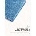 thumbnail image 2 of Compact Mirror, Glitter PU 1X/3X Magnification, Ultra Portable for Purses (Blue), 2 of 6