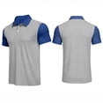 thumbnail image 2 of Trgacdwlo Color Block Men Polo Shirts Lightweight Quick Dry Short Sleeve Shirt for Men Summer Athletic Gym Golf Polo Shirt Men Gray XXXL, 2 of 8