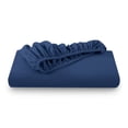 thumbnail image 1 of Sábana Ajustable Bare Home 100% Algodón Franela Completo Azul Oscuro, 1 of 6