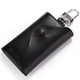 thumbnail image 1 of llavero de piel, cartera, estuche de piel para llaves, estuche de piel para llaves con soporte para llaves de coche, estuche con seis ganchos para llaves y tarjetero - Negro, 1 of 5