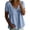 A Light Blue, variant on Womens Dressy Casual Blouses Tops Women's Spring And Summer Short Sleeved Solid Color Short Sleeved Mesh Splicing T-Shirt Black L