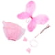 thumbnail image 3 of Hada mariposa ala varita diadema falda niños conjuntos de disfraces para fiesta de Halloween ala de una sola capa rosa 4 unids/set, 3 of 9