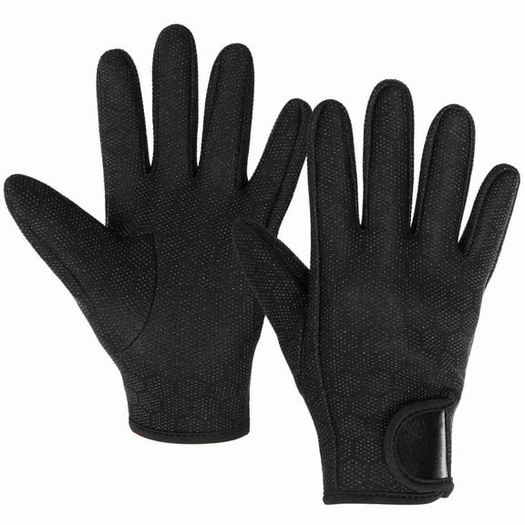 Yajisi 1.5mm Neoprene Diving Gloves, Anti-slip Water Sports Gloves, Black, Size L, 9.84" x 6.69" x 0.79"