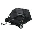 thumbnail image 3 of 44-Inch Tow Behind Lawn Sweeper, Adjustable Sweeping Height Large Capacity Grass Collector, Heavy Duty Yard Sweeper with Dumping, 3 of 8