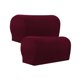 thumbnail image 4 of Fundas de reposabrazos elásticas de felpa para sofá, sillón, protector de muebles, funda elástica Rojo, 4 of 9