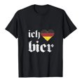 thumbnail image 1 of Tops de Mujer Elegantes Blusas Casuales Camisas Oktoberfest Camiseta de Cuello Redondo Estampado de Letras Manga Corta Odeerbi ODB167742, 1 of 5