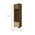 thumbnail image 4 of FM FURNITURE LLC Aubree Corner Bar Cabinet  ,Mahagony / Macadamia, 4 of 6