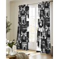 thumbnail image 5 of Eiffel Tower Sheer Curtains 63 Inch Length 2 Panels Set for Living Room/Bedroom, Vintage France Romantic European Paris City Art Kitchen Curtains Grommet Curtains Window Treatments 42"x63"x2, 5 of 7
