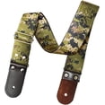 thumbnail image 1 of Correa para guitarra, Strap guitarra acústica, bajo eléctrico, guitarra eléctrica Kidam Camuflaje cuadros tela verde, 1 of 3