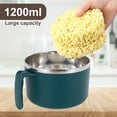 thumbnail image 6 of Jokapy Microwave Ramen Bowl Stainless Steel Noodle Bowl with Lid Ramen Cooker with Spoon Chopsticks, 6 of 10