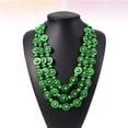 thumbnail image 4 of EeaseMX Collar tejido con colgante de cáscara de coco, estilo bohemio, para niñas y mujeres (verde), 4 of 7