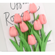 thumbnail image 1 of Nvzi 12 flores artificiales de tulipán, flores falsas, flores artificiales para decoración de bodas, color rosa, 1 of 5