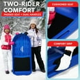 thumbnail image 6 of GoSports 2 Person Premium Snow Sled with Double Walled Construction, Pull Strap and Padded Seat - Blue, 6 of 7