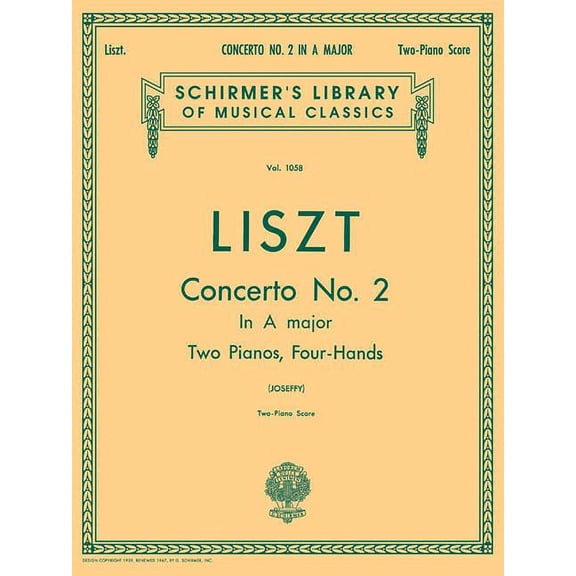 Concerto No. 2 in a: Schirmer Library of Classics Volume 1058 Piano Duet, (Paperback)