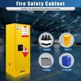 thumbnail image 3 of Zhuotong 35.5" Heavy-Duty Flammable Liquid Storage Cabinet, Double-Wall Steel Fireproof Cabinet with Vent & Lock, 12 Gallon Capacity for Industrial & Home Use (Chemical/Gasoline Storage), 3 of 8