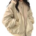 thumbnail image 2 of Winter Women Jacket - Thickened Fleece Lined Double-sided Wearing Hooded with Pockets Windproof Heat Retention, 2 of 8
