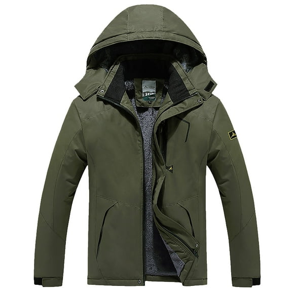 KAUOD Men's Ski Snow Jacket Warm Winter Waterproof Coat Snowboard Rain Jacket Winter Hiking Hooded Windbreaker Jackets