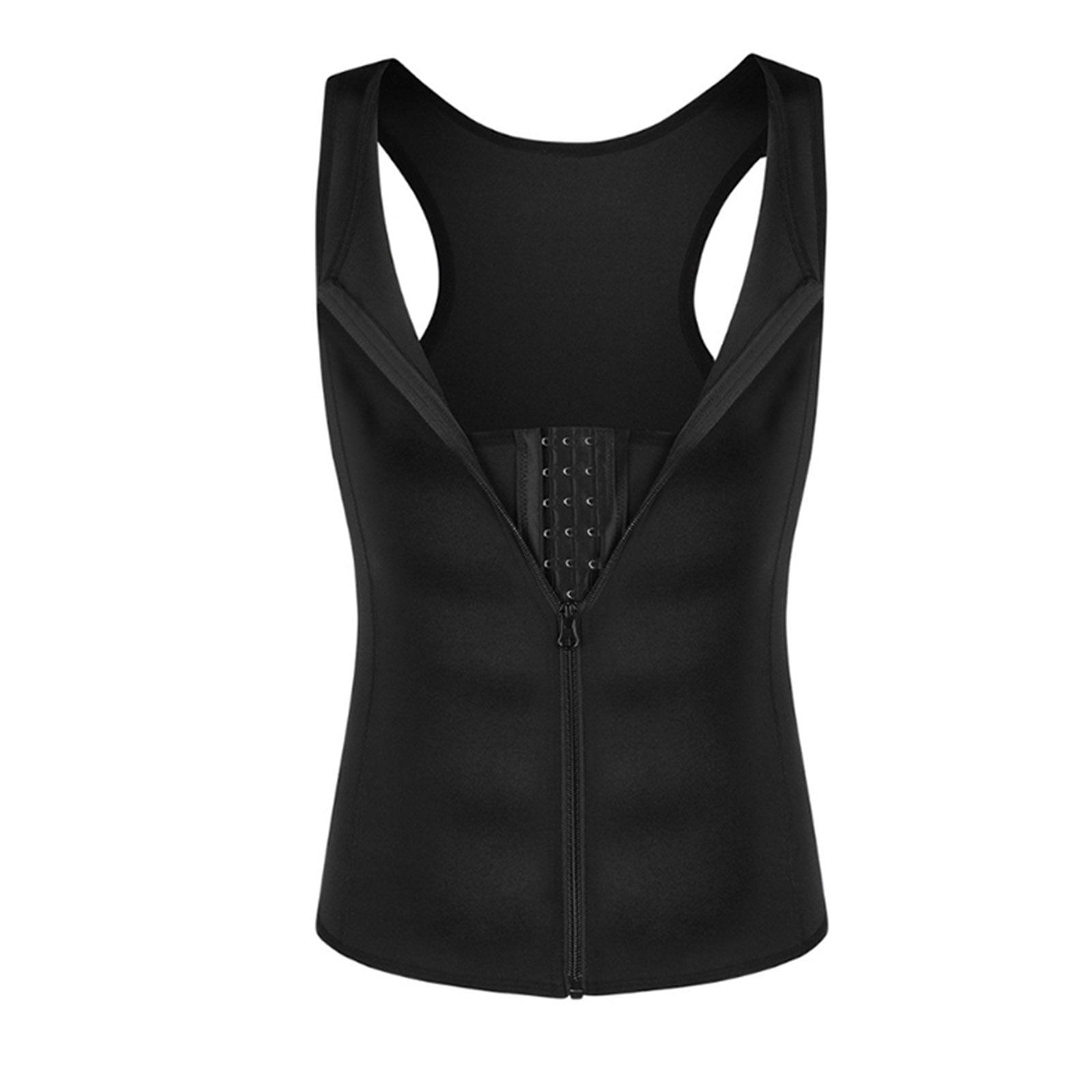 Men's Sauna Vest Waist Trainer - Sweat Vest For Men With Waist Trimmer Workout Shaper Control Tummy Belt Jackets Neoprene Sauna Suit Sauna Suit ( Color : Noir, Size : L