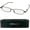 Black, variant on Microvision Flat Folding Reading Glasses, Gunmetal Frame, 2.0x Magnification For Women and Men, Compact, Portable, Durable
