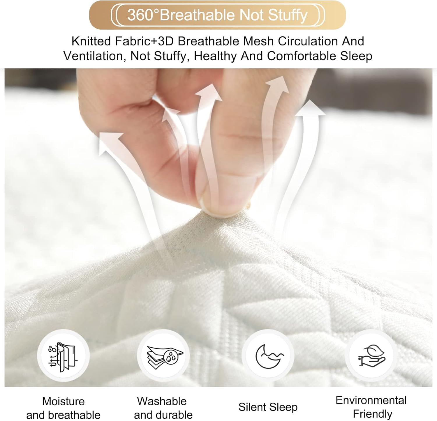 Full Size Mattress - 6 Inch Cooling Gel Memory Foam Mattress in a Box,Gel-Infusion for Cooler Sleep,Breathable Cover,Healthy and Safe,Full Bed,54" X 75" X6" (White&Navy, Full)