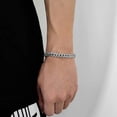 thumbnail image 5 of GQ KNOBSPIN D VVS1 Moissanite Cuban Bracelet Original s925 Sterling Silver Plated 18k White Gold with GRA Bracelets for Women Man, 5 of 6
