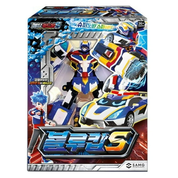 Metal Cardbot S BluecopS Transforming Police Car Robot Toy with Card and Shield