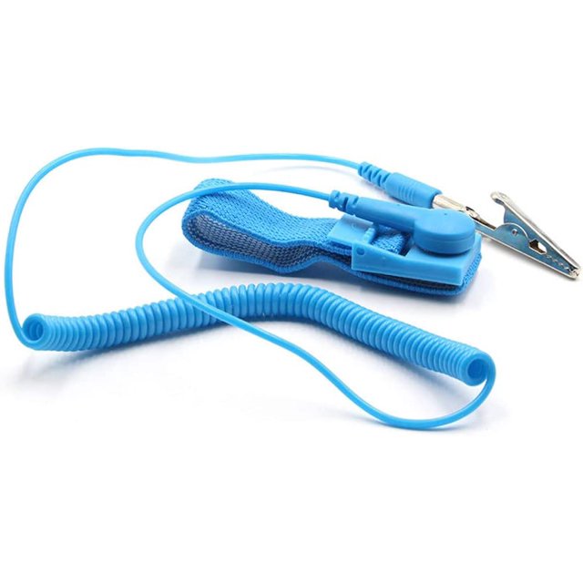 Pulseras antiestáticas reutilizables con cable de conexión a tierra y pinza de cocodrilo