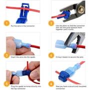 Practical 120Pcs Tap Wiring Connectors Stripping Quick Splices Terminals Accessory for Electrical Connection