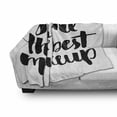 thumbnail image 3 of Saying Soft Flannel Fleece Throw Blanket, Smile is the Best Makeup Inspirational Phrase Hand Written Daily Motivations, Cozy Plush for Indoor and Outdoor Use, 60" x 80", Black and White, by Ambesonne, 3 of 6