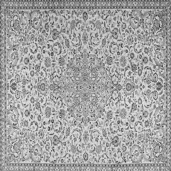 Ahgly Company Indoor Square Persian Gray Traditional Area Rugs, 8' Square