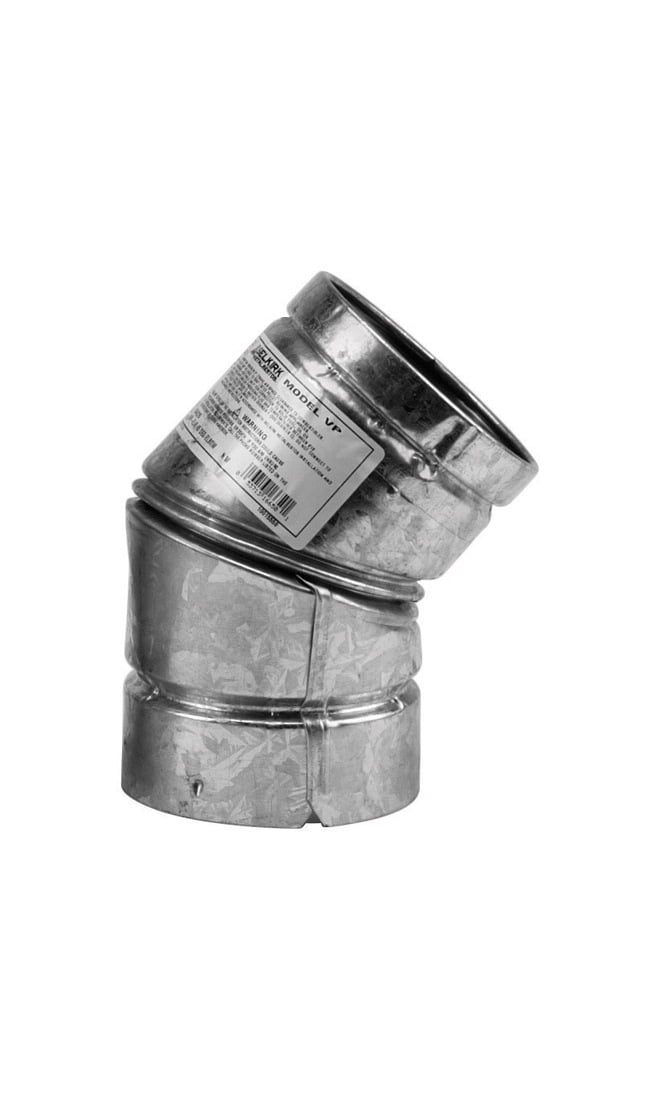 SELKIRK 244216 Pellet Stove Vent Elbow 4" D X 4" D 45 deg Stainless Steel