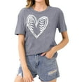 thumbnail image 4 of Otvok Womens Sports T-Shirt Printed Round Neck and Short Sleeved Summer Tops, 4 of 6