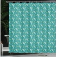 thumbnail image 3 of Ambesonne Marine Shower Curtain, Funny Cartoon Swordfish Art, 69"Wx75"L, Teal Yellow, 3 of 4