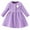 Purple, variant on Annhoo Newborn Baby Casual Dress 3-24 Months Button Down Cute Floral Knit Textured Long Sleeve Dresses Infant Girls Clothes