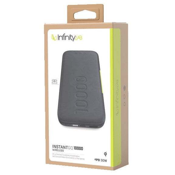 Infinity Lab by Harman - InstantGo 10000 Wireless 30W PD Ultra-Fast Charging Power Bank with Wireless Charging iQ