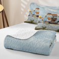 thumbnail image 4 of Erosebridal Summer Beach Camp Quilt Full for Boys Girls, RV Camping Car Full Bedspread Sets, 3 Pieces, 4 of 7