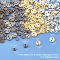 thumbnail image 3 of 240 Pcs Alloy Mini Buttons 4 Sizes and 4 Colors Flat Round 2-Hole Metal Snap Fastener Buttons Press Button for Knitting DIY Crafts Sewing Clothing, 3 of 6