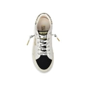 VINTAGE HAVANA Womens Black Multi Mixed Media Logo Perforated Padded Grande Round Toe Slip On Leather Athletic Sneakers 7.5