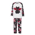 thumbnail image 1 of Argulvti Halloween Pajamas for Family Cute Black Cat Print Long Sleeve Raglan Tops + Pants Set Fall Sleepwear, 1 of 4