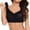 Black, variant on 2PC Cotton Bralette Thin Side Accessory Close Fitting Adjustable Balconette Bra,Red,XL