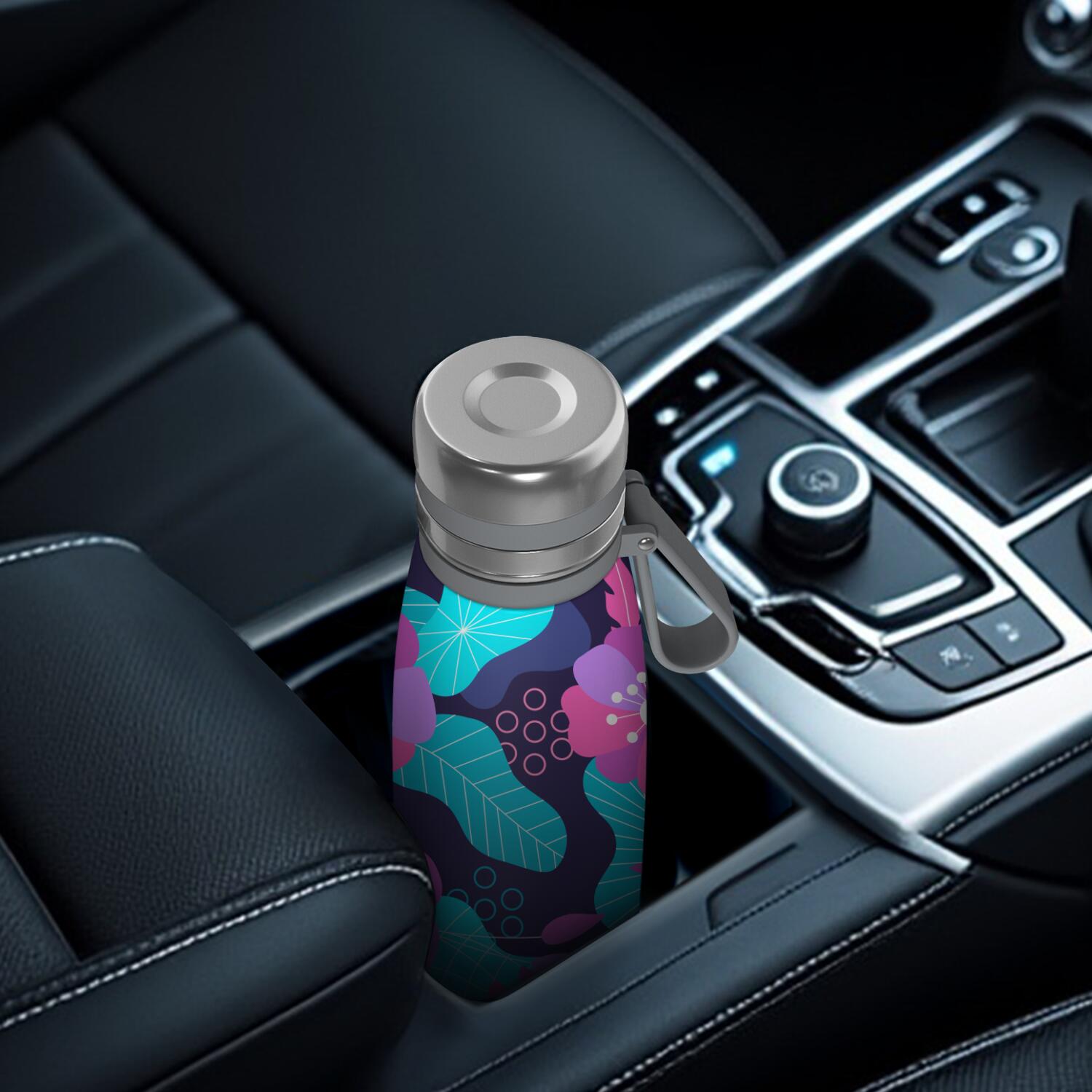 29oz Insulated Water Bottle with Tea Infuser, Stainless Steel Travel Mug, Spring Floral Print