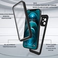 thumbnail image 2 of Funda impermeable para iPhone 12, resistente al agua, a prueba de golpes, a prueba de polvo, Ip68, carcasa rígida de cuerpo completo, protector de pantalla incorporado bajo el agua, 2 of 4