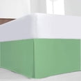 thumbnail image 3 of Pleated Bed Skirt - Box Pleated Microfiber Split Corner Bed Skirt - Sage, Queen -24 Inch Drop, 3 of 4