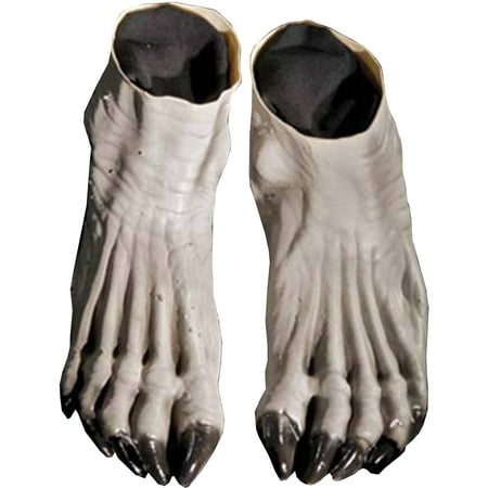Grey Werewolf Feet Adult Halloween Accessory