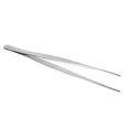 thumbnail image 4 of Uxcell 11.81''x0.55'' Tweezer Straight Round Serrated Tip Stainless Steel Silver Tone 2pcs, 4 of 5
